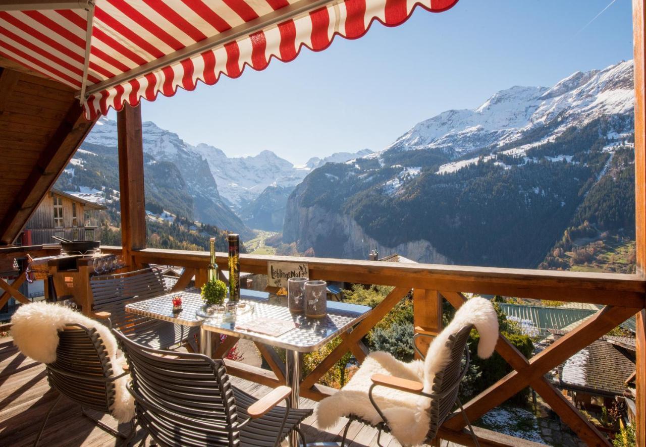 Chalet Rose Penthouse Wengen Exterior foto